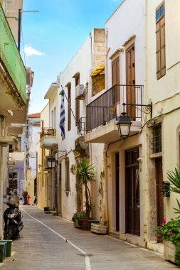 Tatil beldesi Rethymno, Yunanistan Crete mimarisi
