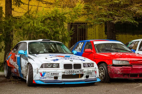 Автомобиль BMW 3-series, проект дрифт-гоночный автоспорт — стоковое фото