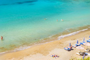 Sandy beach Varkotopos, resort Bali, Crete, Yunanistan