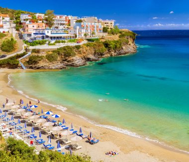Sandy Varkotopos beach resort Bali. Crete, Yunanistan