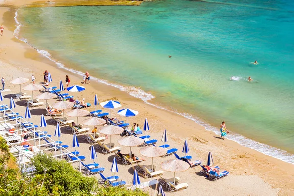 Sandy beach Varkotopos, resort Bali, Crete, Yunanistan — Stok fotoğraf