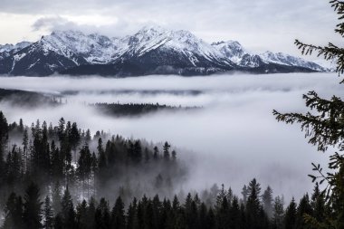 Tatra mtatra Dağları kış, kış, peyzaj landscapeountains