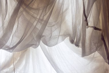 Buruşuk beyaz kumaş bez doku