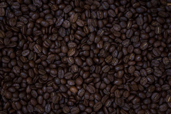 Close-up of coffee beans background. — Stock Photo, Image