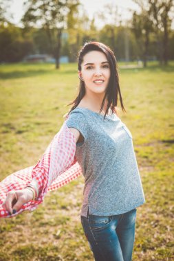 Genç güzel hippi kız