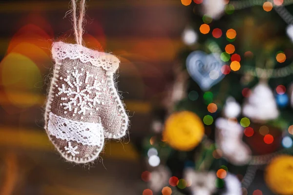 Navidad juguete de año nuevo. Decoración hecha a mano — Foto de Stock