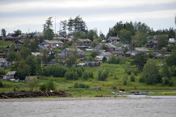 Byn Tugur Den Tugur Bukten Havet Ochotska Sommar Royaltyfria Stockfoton