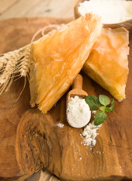 Bakery background  cheese pie — Stock Photo, Image