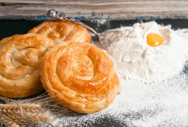 Fırın arka plan peynir pasta