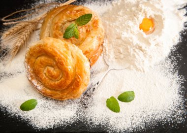 Fırın arka plan peynir pasta