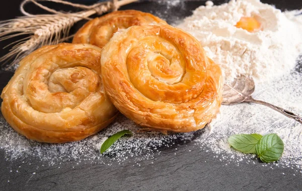 Fırın arka plan peynir pasta