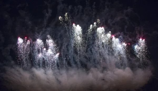 Colorful fireworks on the sky background — Stock Photo, Image