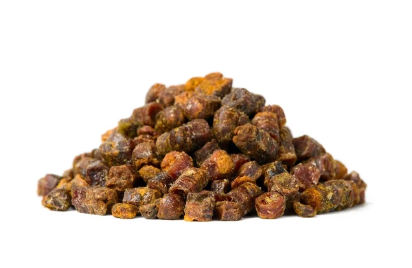 Propolis Granulat isoliert auf weißem Hintergrund, Biene-Produkt — Stockfoto