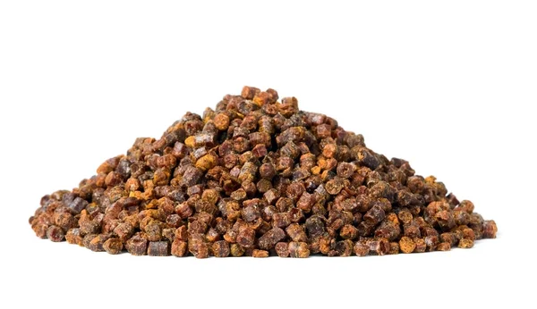 Propolis Granulat isoliert auf weißem Hintergrund, Biene-Produkt — Stockfoto
