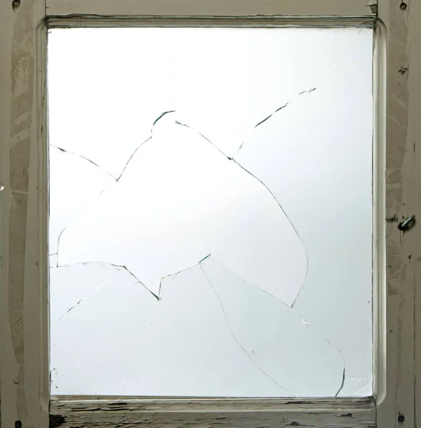 Verre de fenêtre cassé — Photo