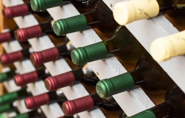 Wine Bottles Wine Cellar Shelf — Stockfoto