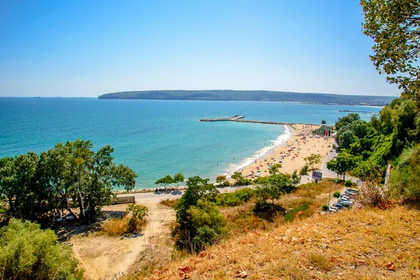 Strand Várnai Öbölben Bulgária Stock Kép