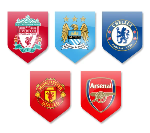 Premier league clubs — Stock Photo, Image