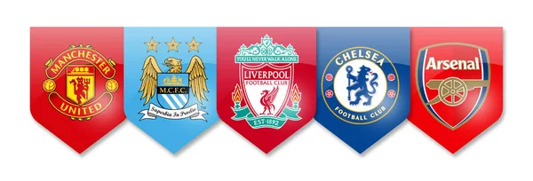 Premier league clubs — Stock Photo, Image