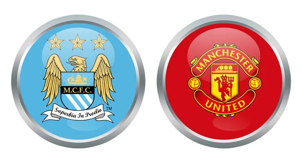 Man city vs Manchesteru united — Stock fotografie