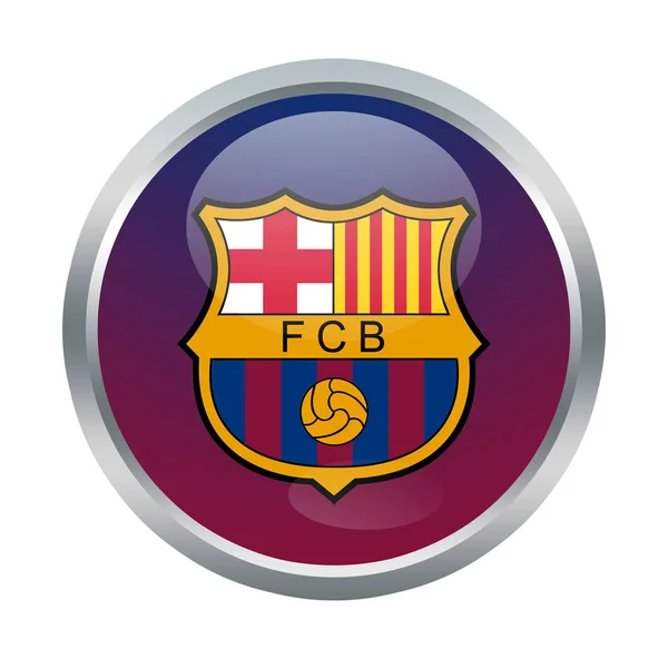 Barcelone panneau fc sur blanc — Photo