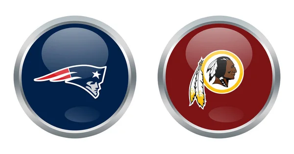 Patriotów vs Redskins — Zdjęcie stockowe