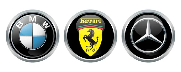 Bmw, Ferrari и Mercedes benz Стоковая Картинка