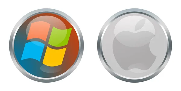 Windows och Apple tecken — Stockfoto