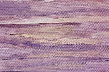 Large brushstrokes of violet oil paint on canvas. Art background. clipart