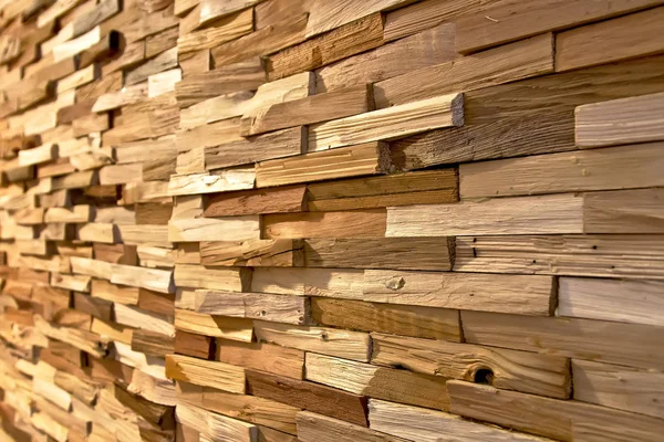 Lamelles en bois mur — Photo
