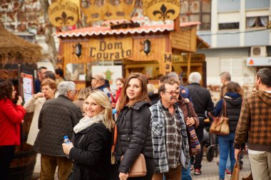 Corroios, Seixal, Setubal, Metropolitan alan Lizbon - Ocak, 2018. Adil, Corroios Feira çikolata popüler bir yıllık olaydır.