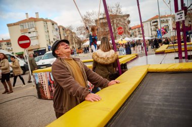 Corroios, Seixal, Setubal, Metropolitan alan Lizbon - Ocak, 2018. Adil, Corroios Feira çikolata popüler bir yıllık olaydır.