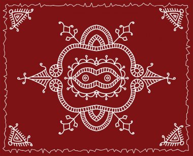 Halk, aşiret tasarım, Motif, duvar resmi