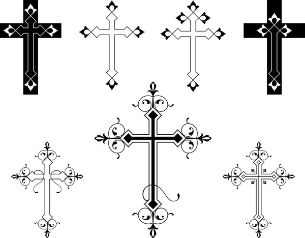 Kristna kors Design — Stock vektor