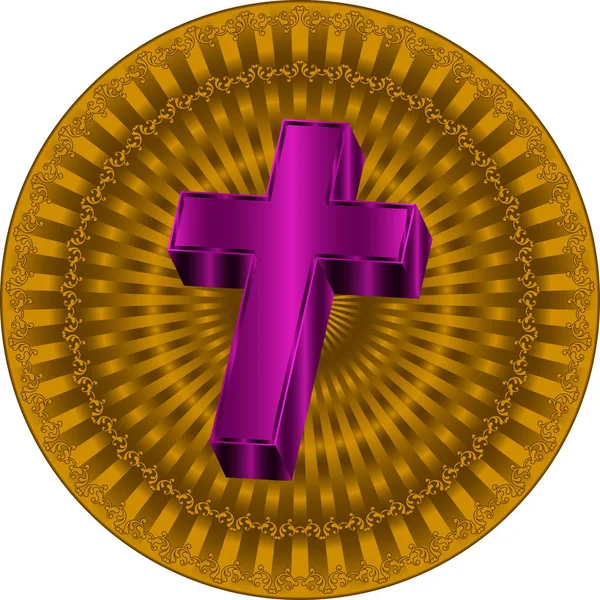 Christian Cross tasarım — Stok Vektör