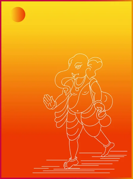 Ganesha Il Signore della Sapienza — Vettoriale Stock