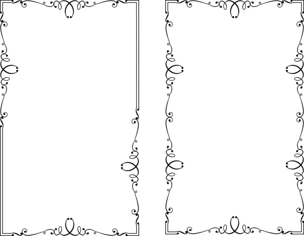 Desenho da borda do quadro — Vetor de Stock