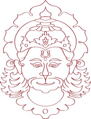 Hindu maymun (maymun) Tanrı Hanuman