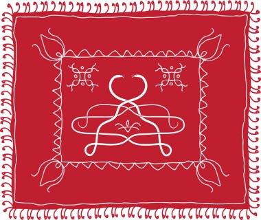 Halk yılan, aşiret tasarım, Motif, duvar resmi