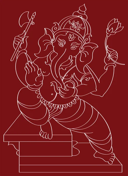 Ganesha El Señor de la Sabiduría — Vector de stock