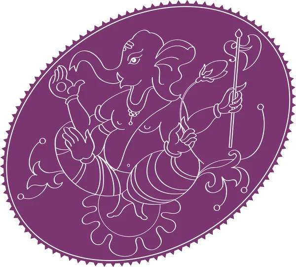 Ganesha bilgelik efendisi — Stok Vektör