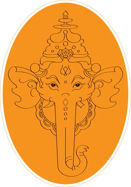 Ganesha El Señor de la Sabiduría — Vector de stock