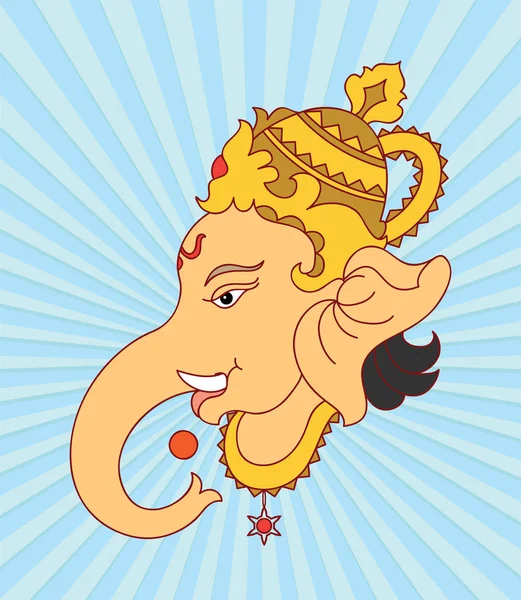 Ganesha O Senhor da Sabedoria — Vetor de Stock