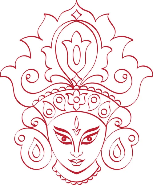 Durga istennő a hatalom — Stock Vector