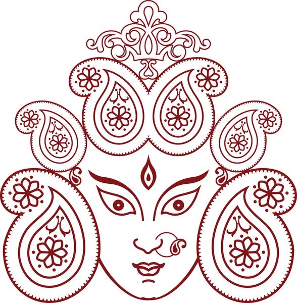 Durga godin van de macht — Stockvector