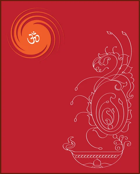 Diseño de saludo diwali — Vector de stock