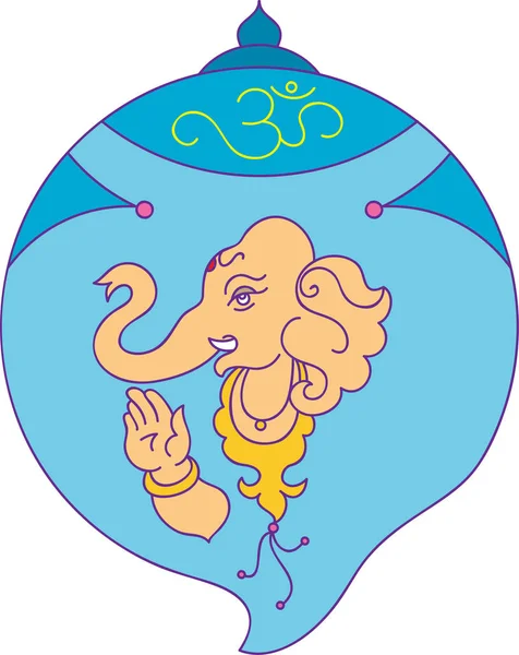 Ganesha az Úr a bölcsesség — Stock Vector