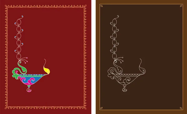 Design saluto diwali — Vettoriale Stock