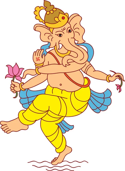 Ganesha, de heer van wijsheid — Stockvector