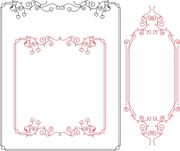 Desenho da borda do quadro — Vetor de Stock